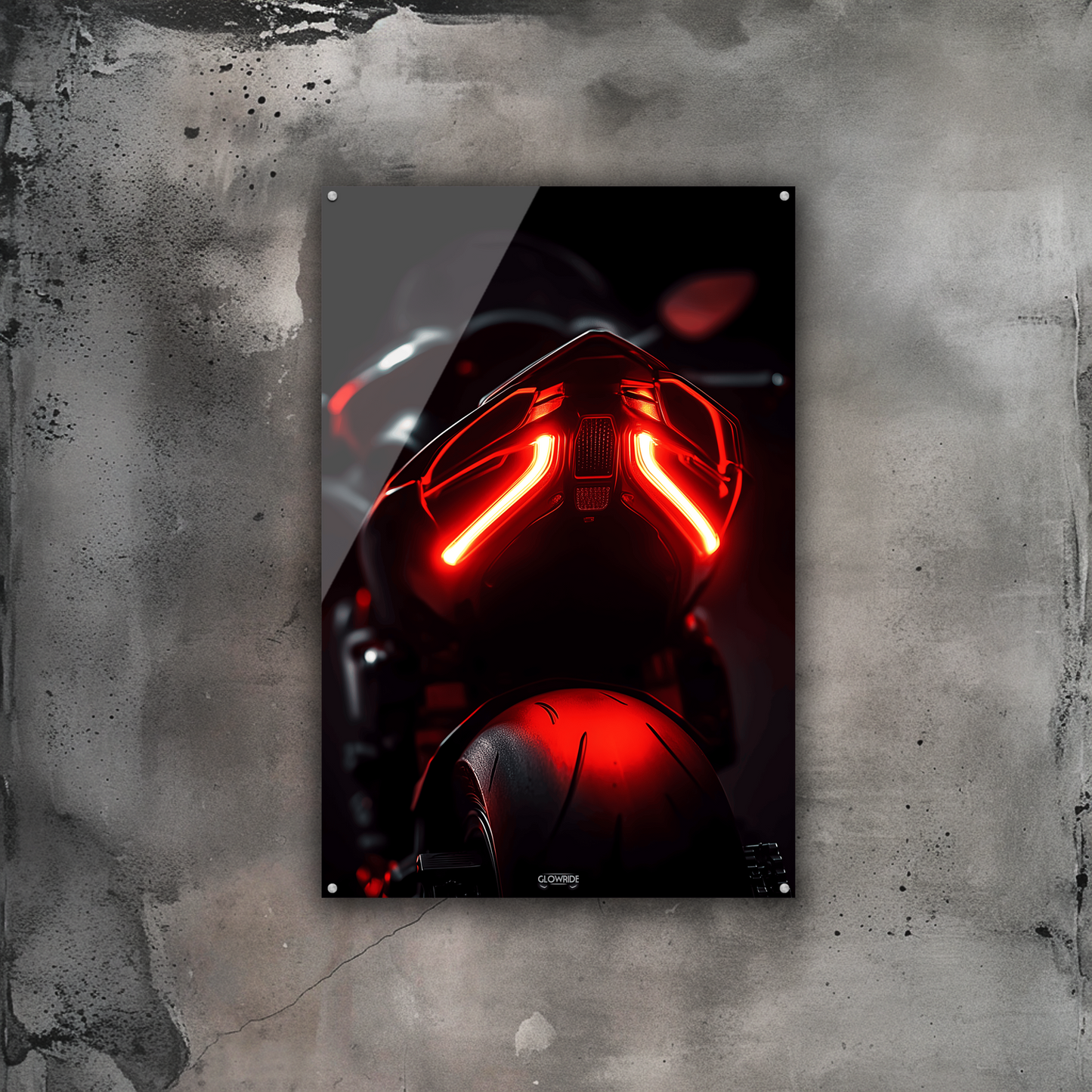 GlowRide Ducati Concept Backlight Poster
