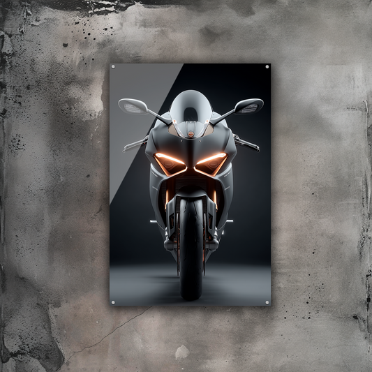 GlowRide Ducati V4 Poster