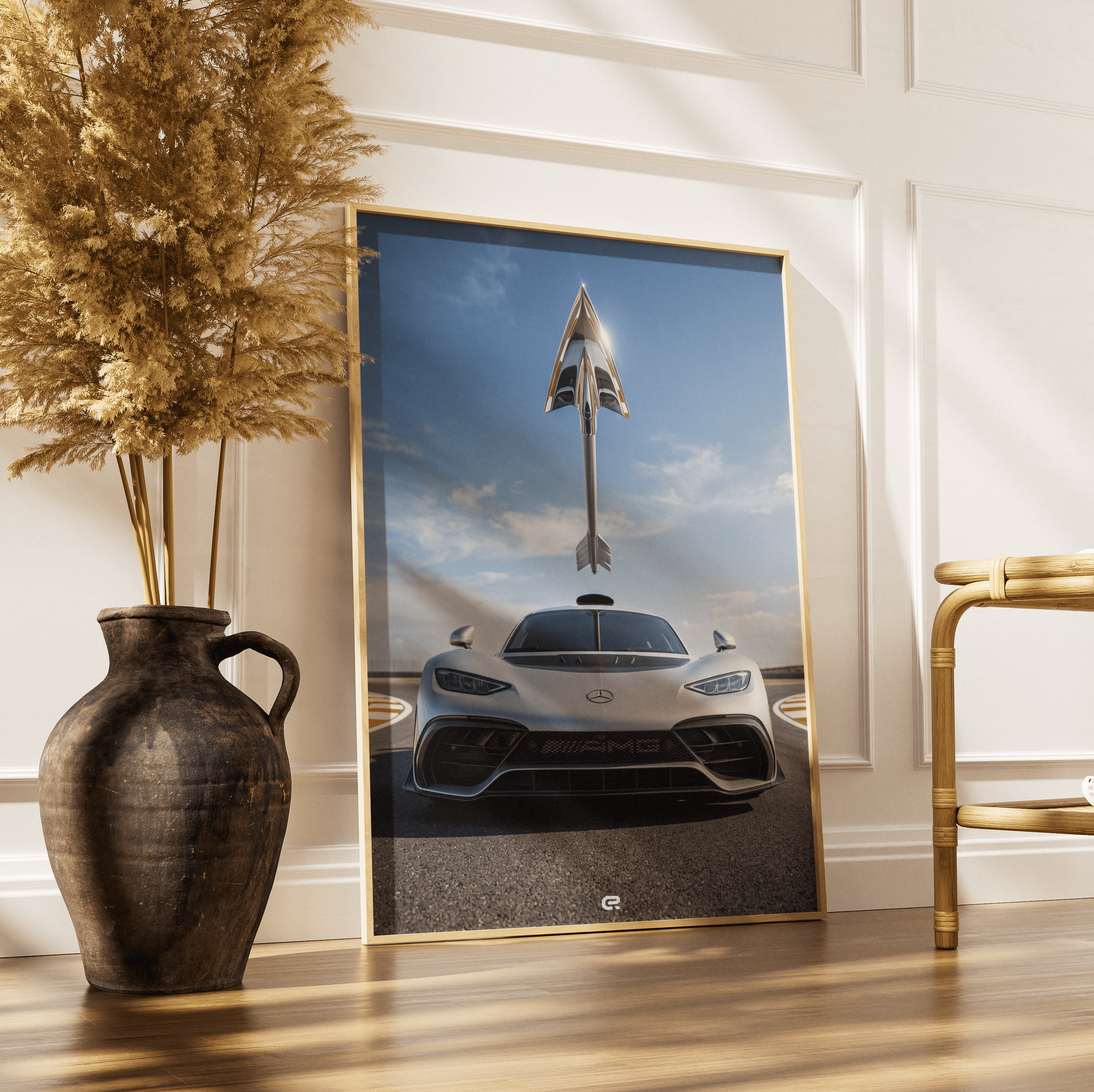 Surreal Scene Silver Arrow
