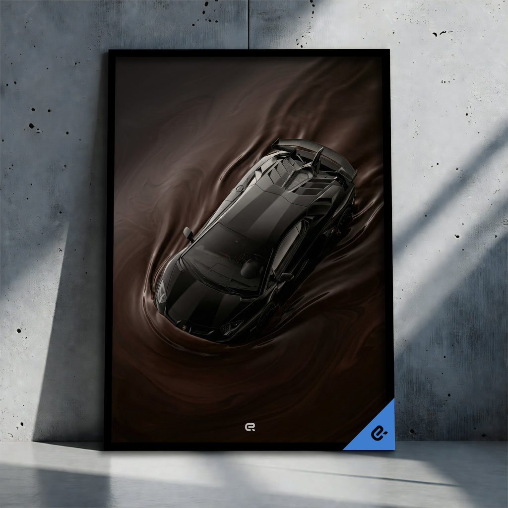 Surreal Scene Huracan color puddle brown