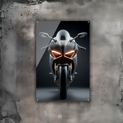 GlowRide Ducati V4 Poster