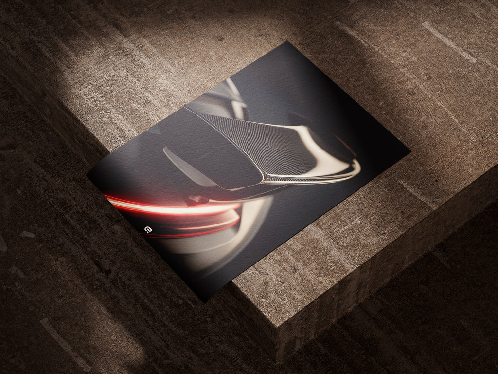 Porsche GT3 RS Carbon-Spoiler Wandbild für Autoliebhaber