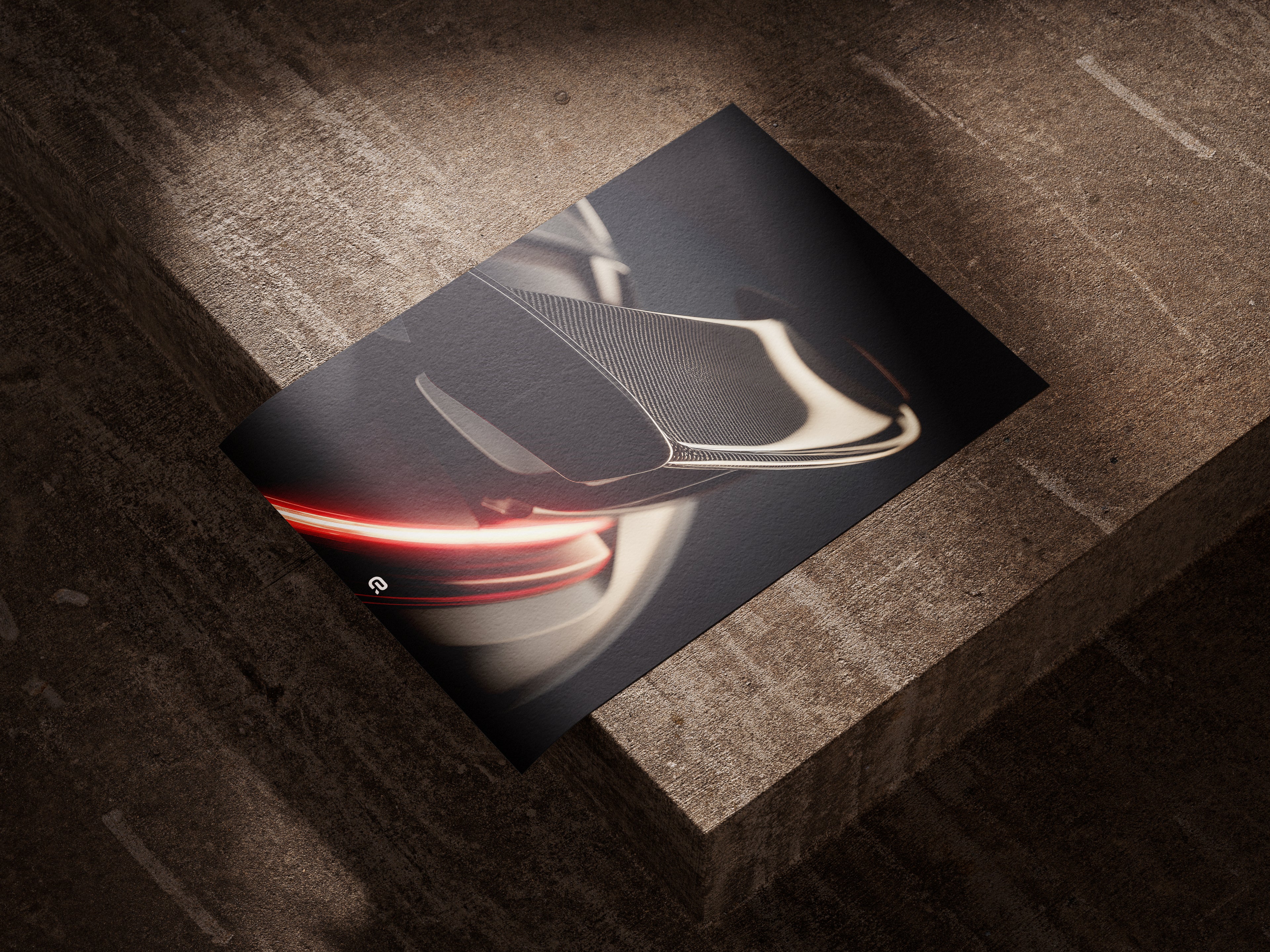 Porsche GT3 RS Carbon-Spoiler Wandbild für Autoliebhaber