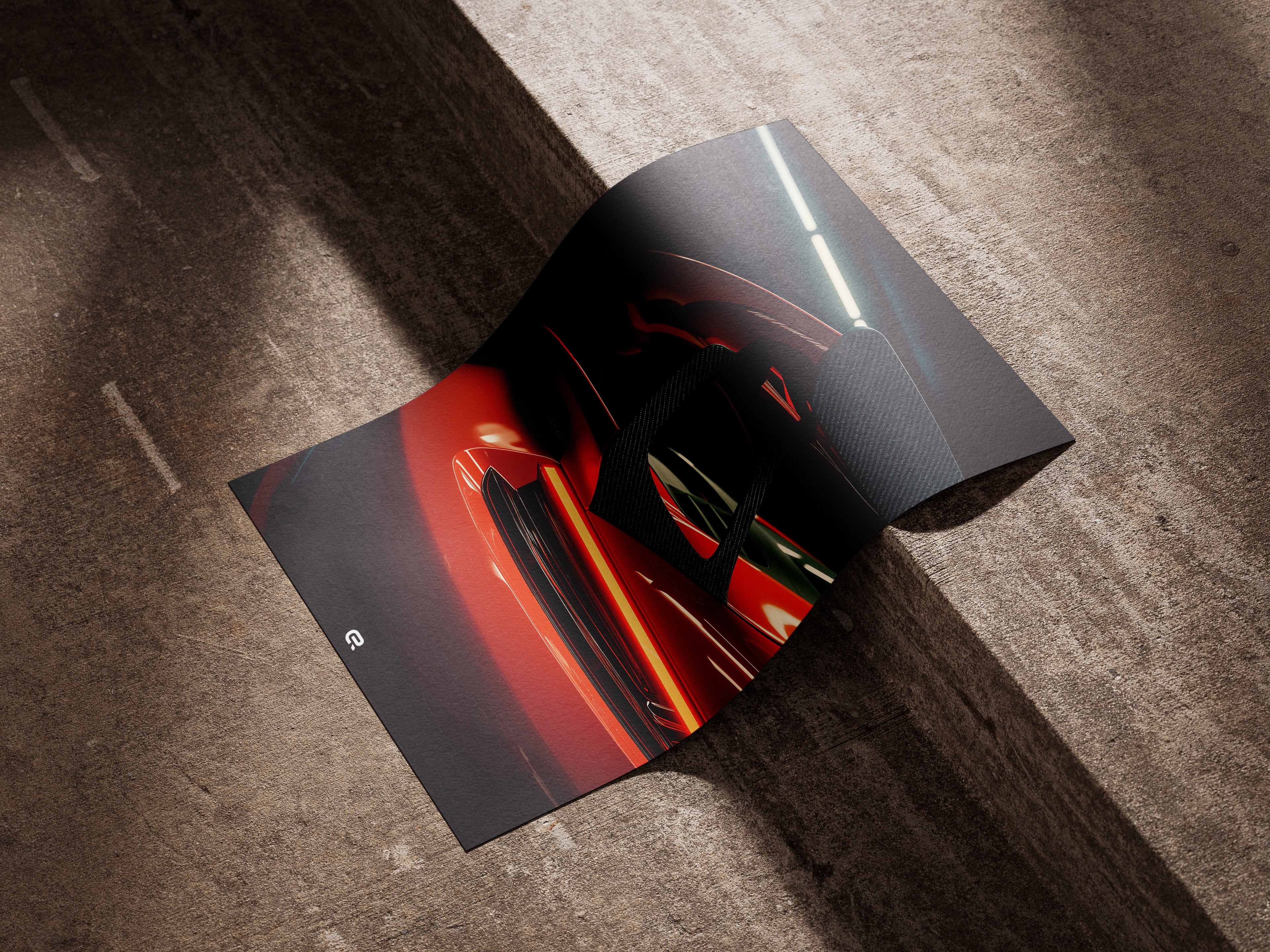 Porsche GT3 RS roter Heckspoiler Wandbild für Autoliebhaber