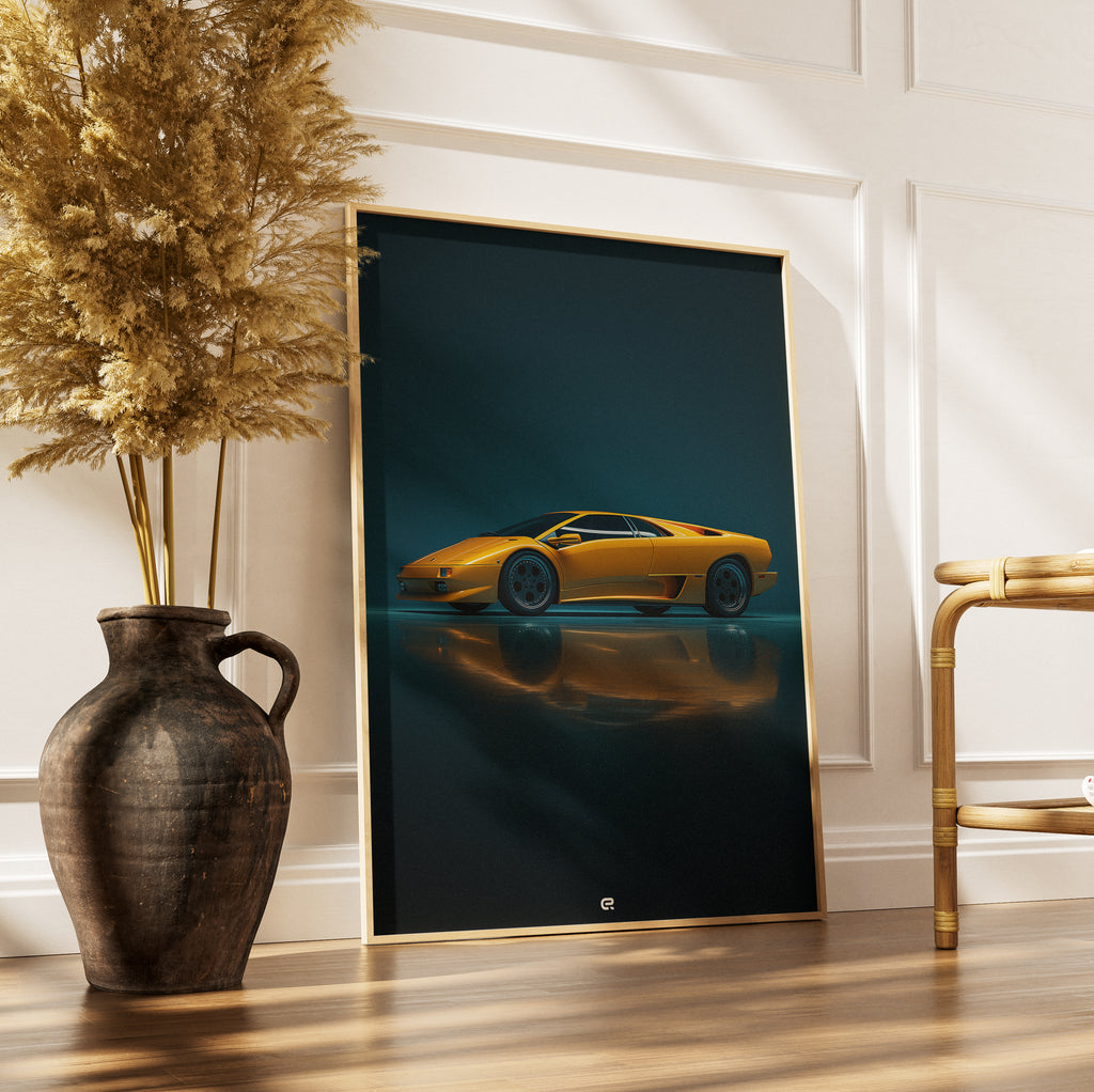 Lamborghini Diablo Wandbild für Autoliebhaber