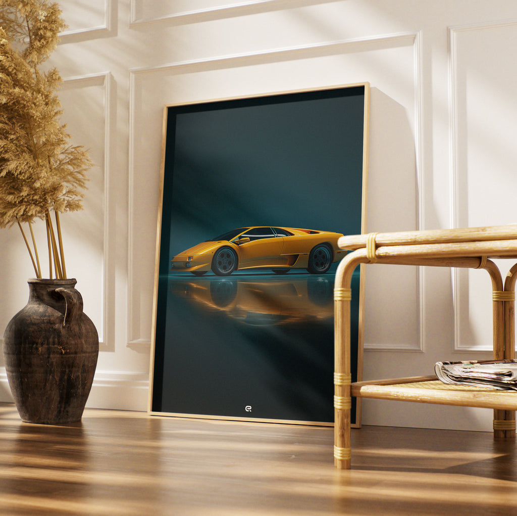 Clean Classic Kollektion – Lamborghini Diablo Illustration