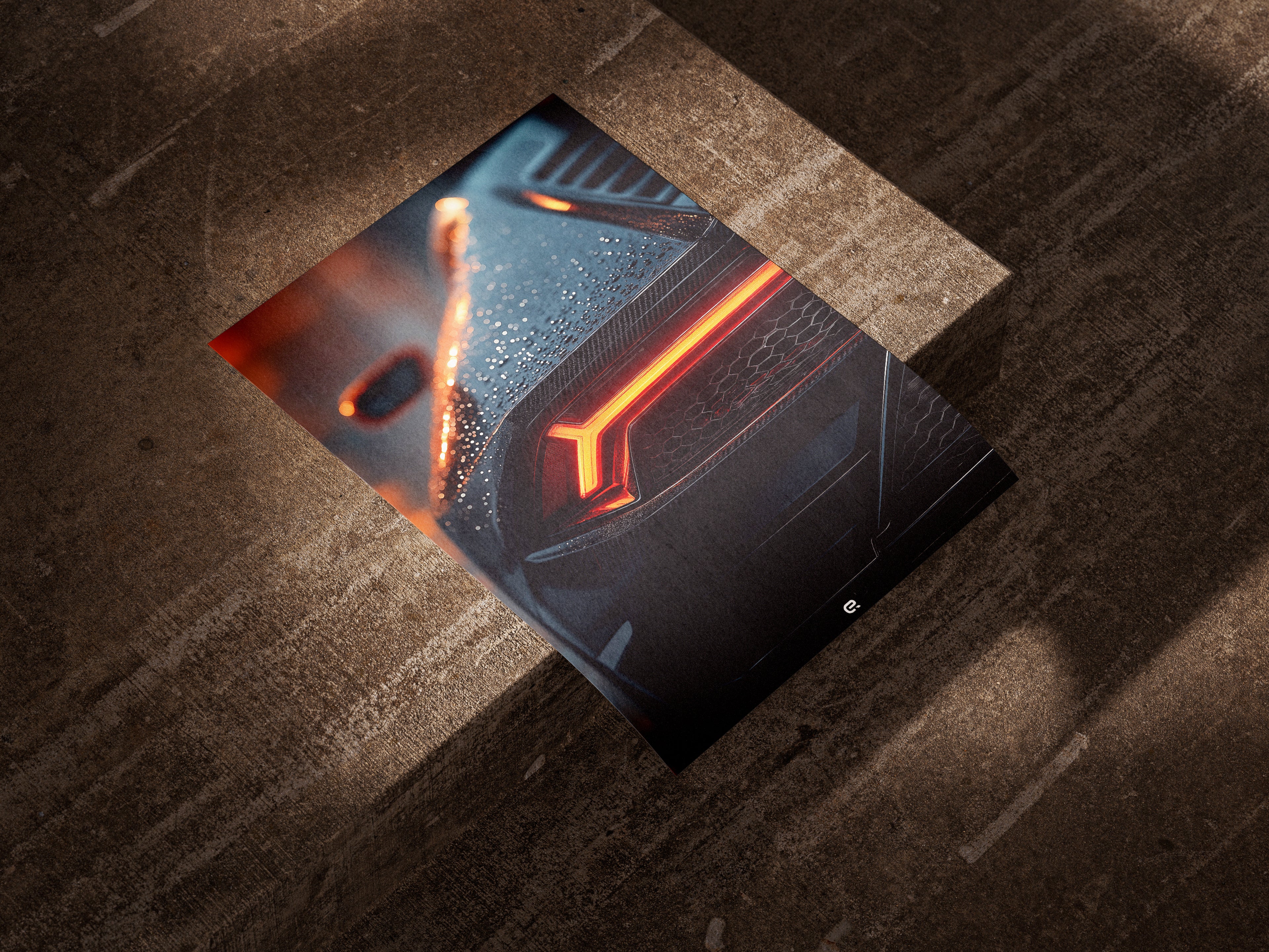 Lamborghini Rücklicht Wandbild für Autoliebhaber