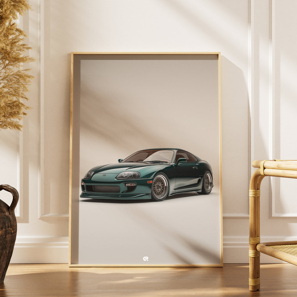 Toyota Supra Auto Poster in moderner Fotografie