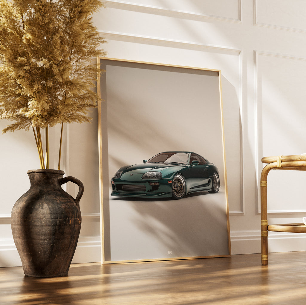 Poster eines Toyota Supra Sportwagens