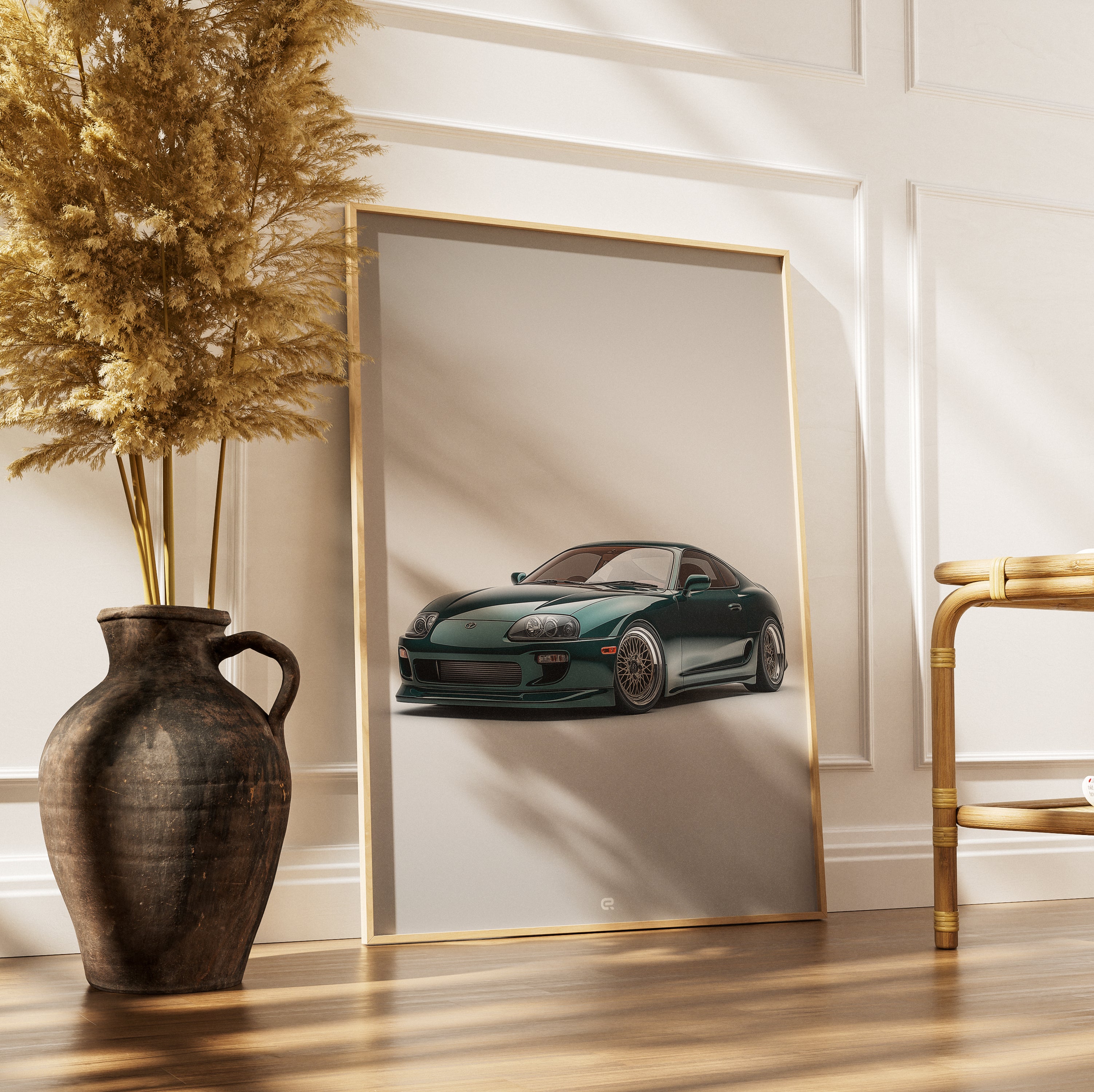 Poster eines Toyota Supra Sportwagens