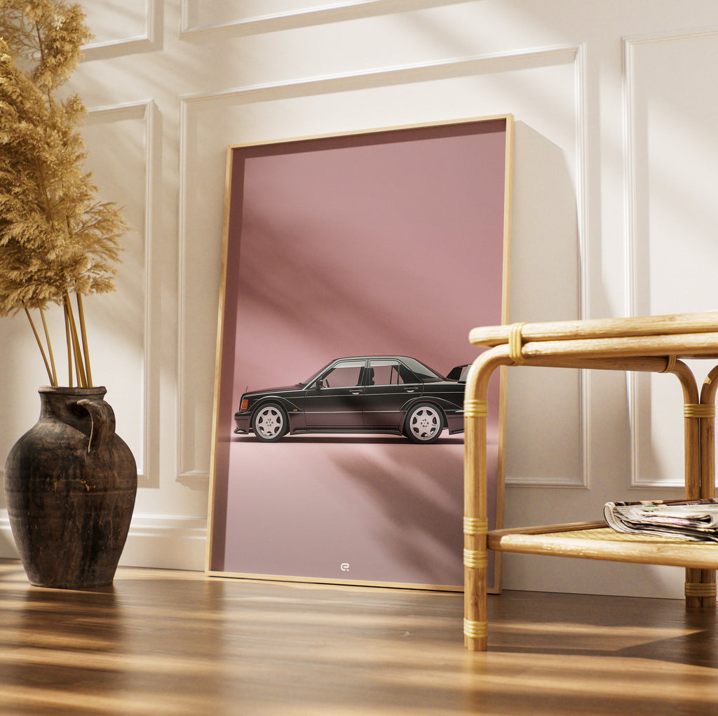 Clean Classic Kollektion – Mercedes-Benz 190E Illustration