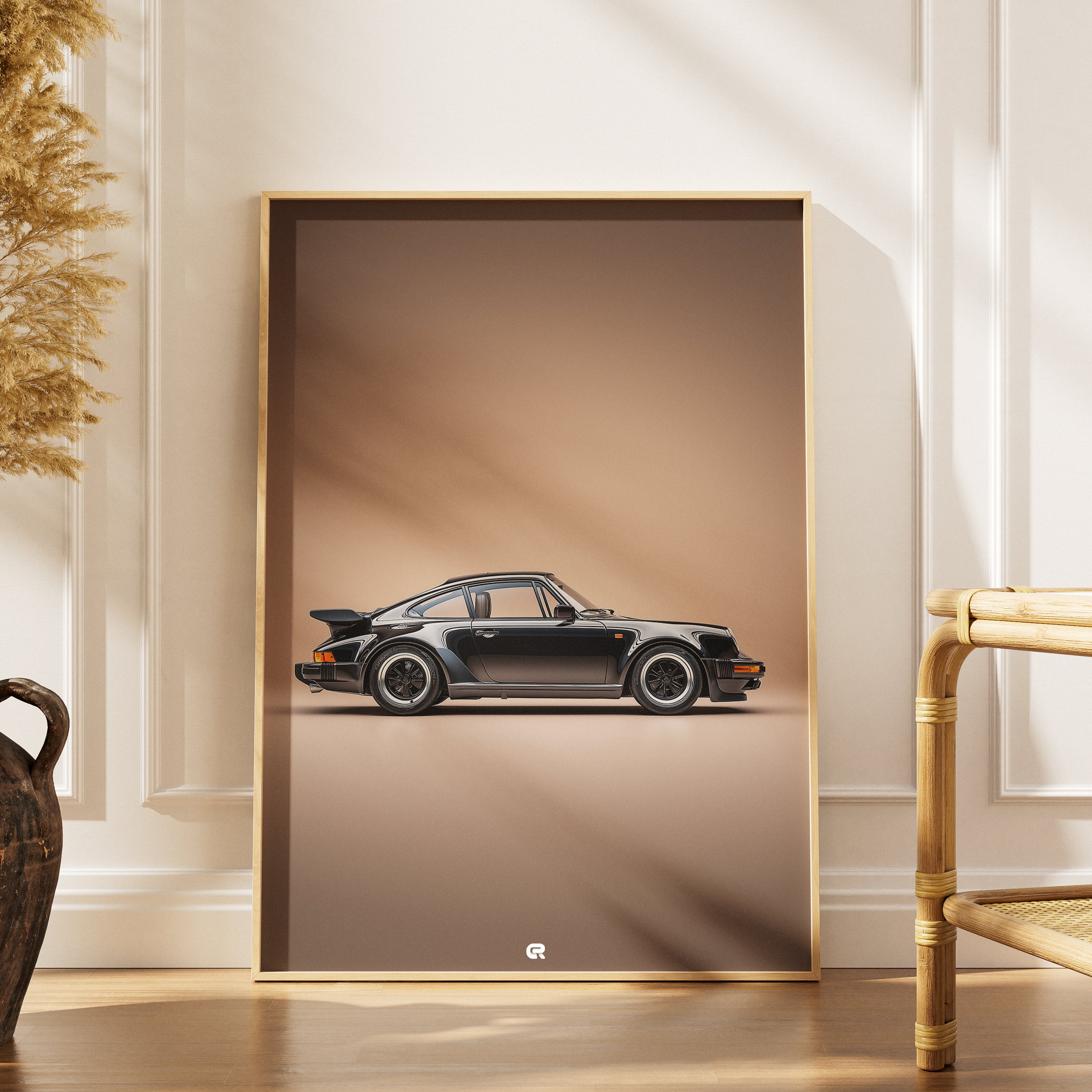 Porsche 964 Poster Clean Classic – minimalistisches Auto-Kunstwerk