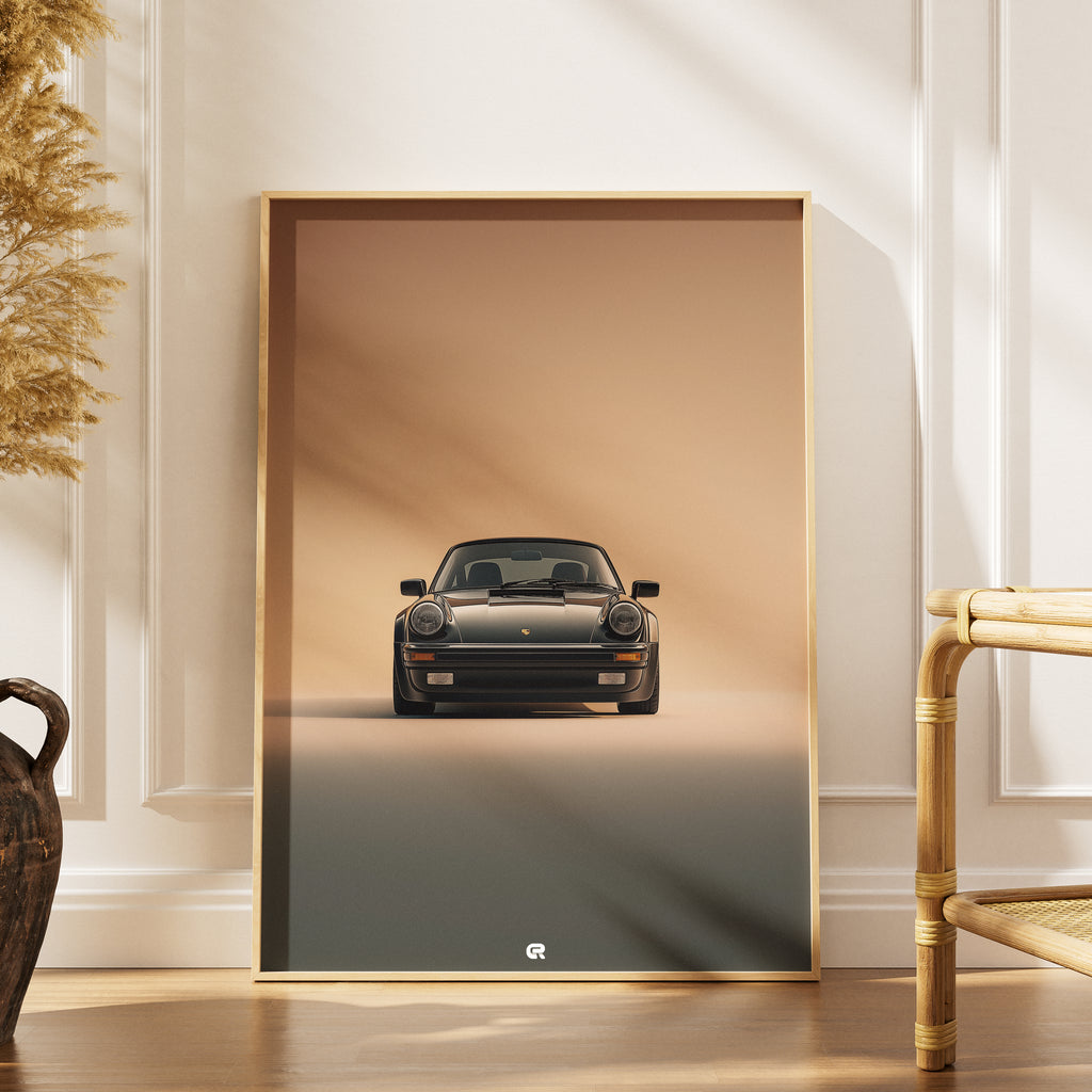 Porsche 964 Poster Clean Classic – künstlerische Auto-Illustration