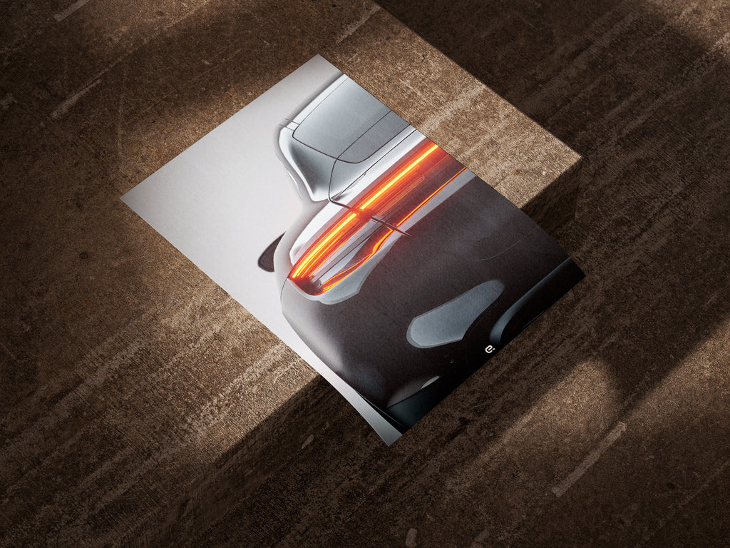 Porsche Panamera Rücklicht Wandbild für Autoliebhaber