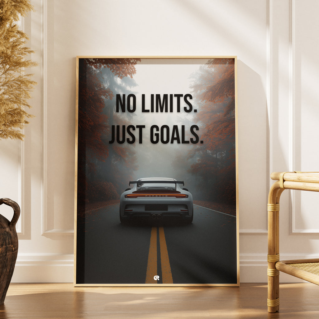 Porsche 911 GT3 RS Poster Car Captions – NO LIMITS. JUST GOALS.