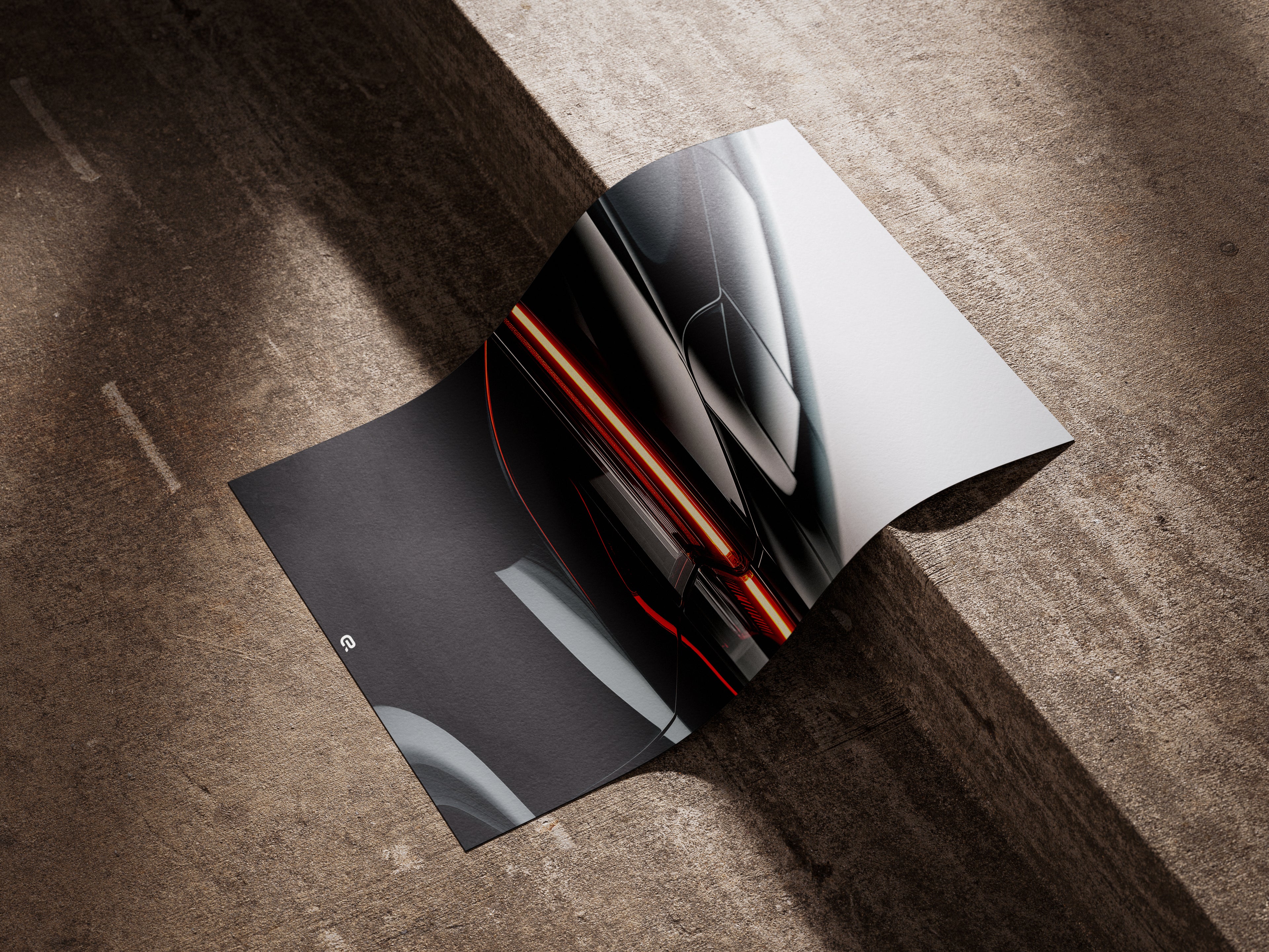 Porsche Taycan Turbo S Rücklicht Wandbild für Autoliebhaber