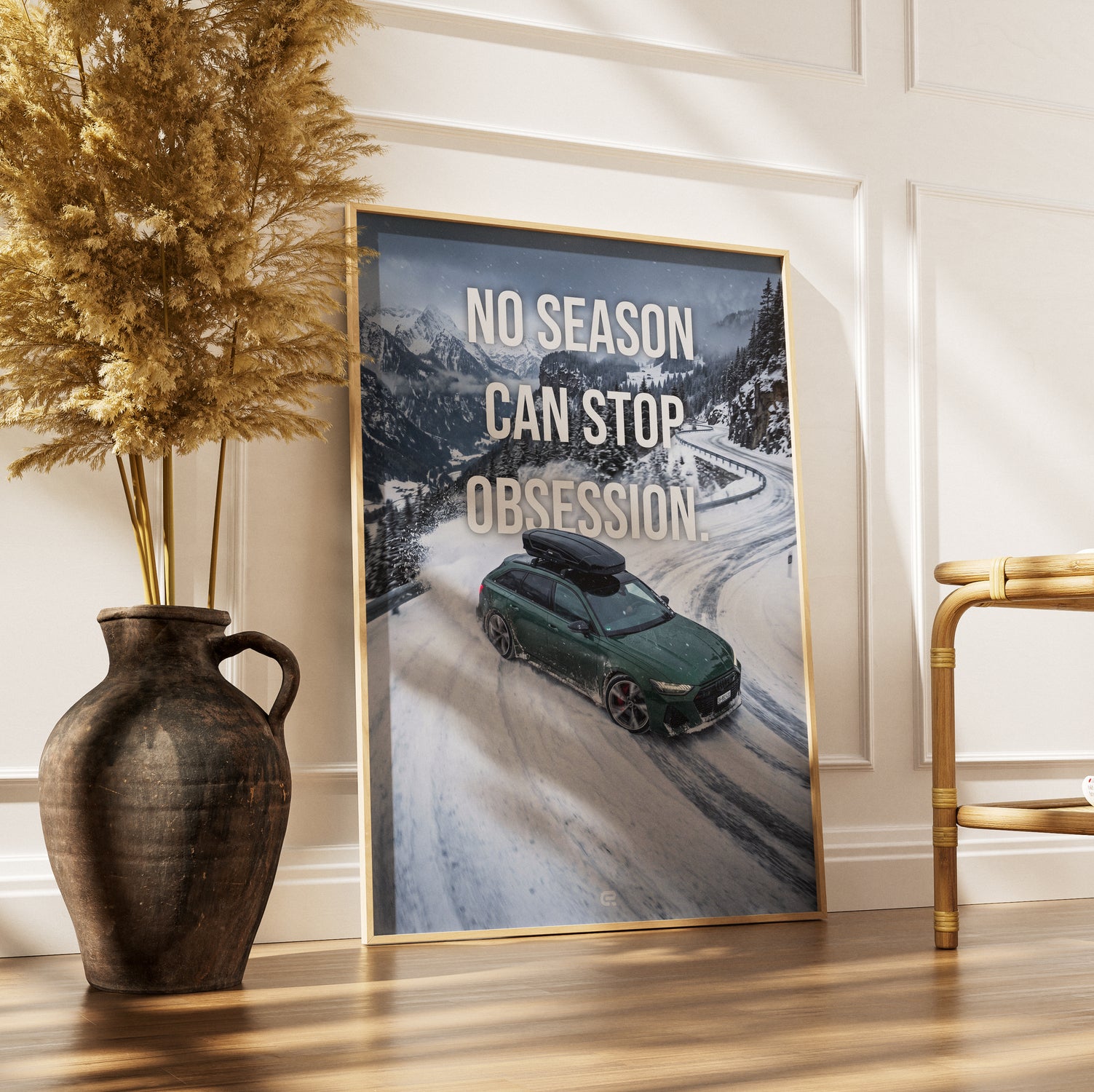 Car Caption Snow Drift
