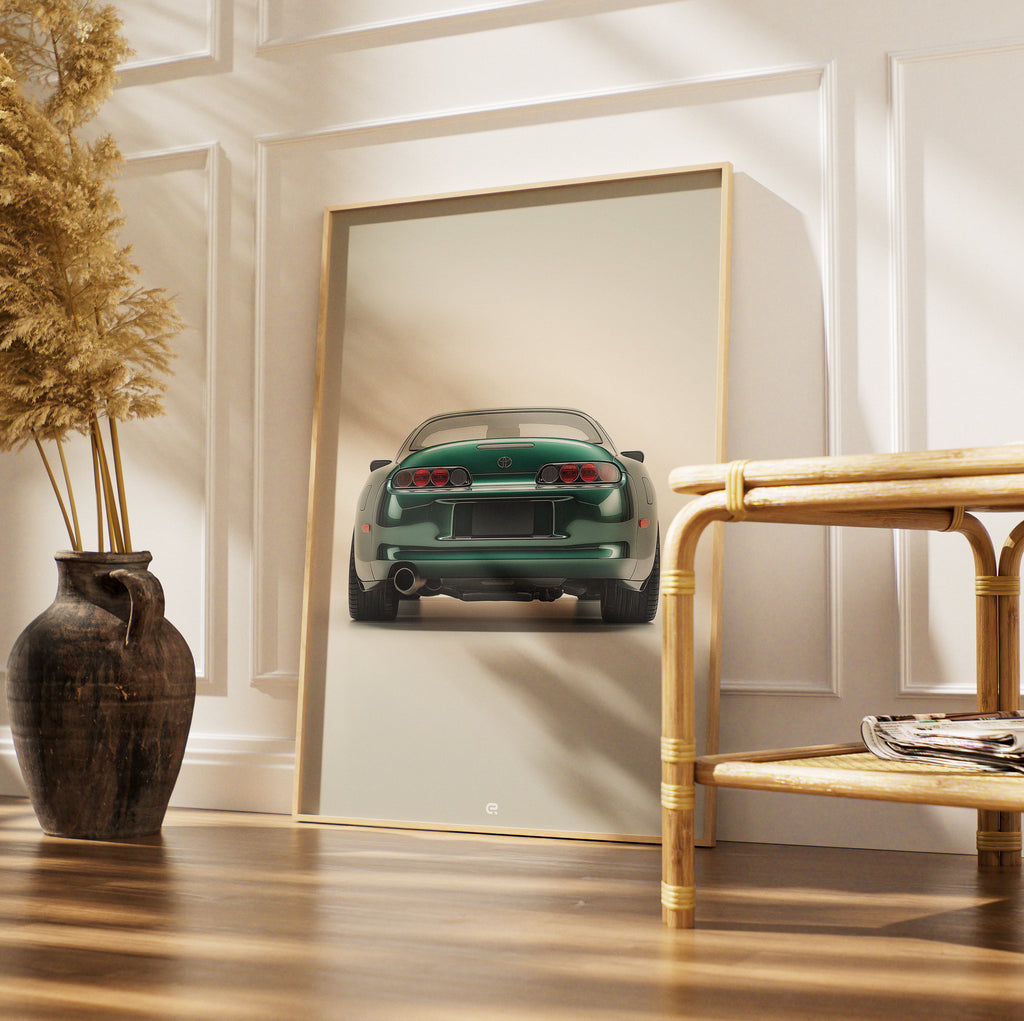 Toyota Supra Auto Poster in moderner Fotografie